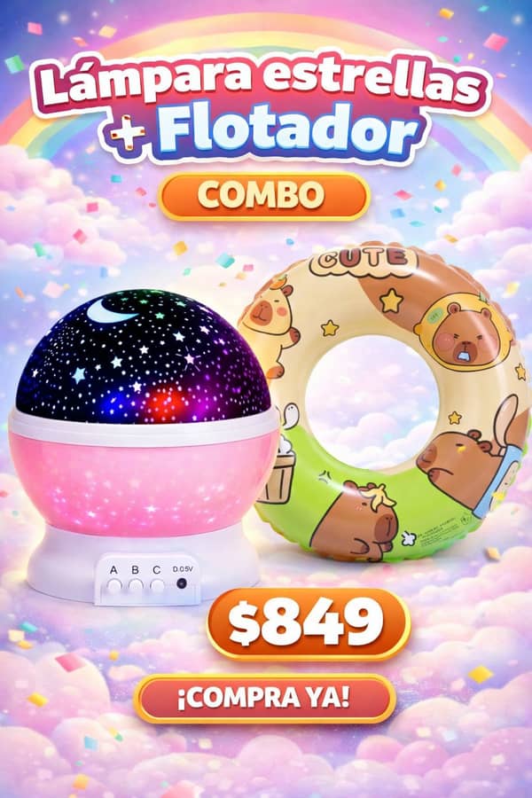 Lampara proyector estrella + flotador